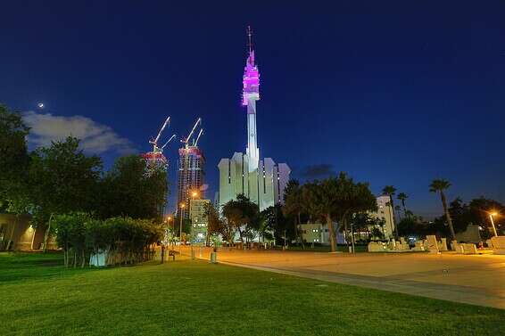 בניין הקריה מואר בורוד // צילום: שוקה כהן, באדיבות דובר צה"ל